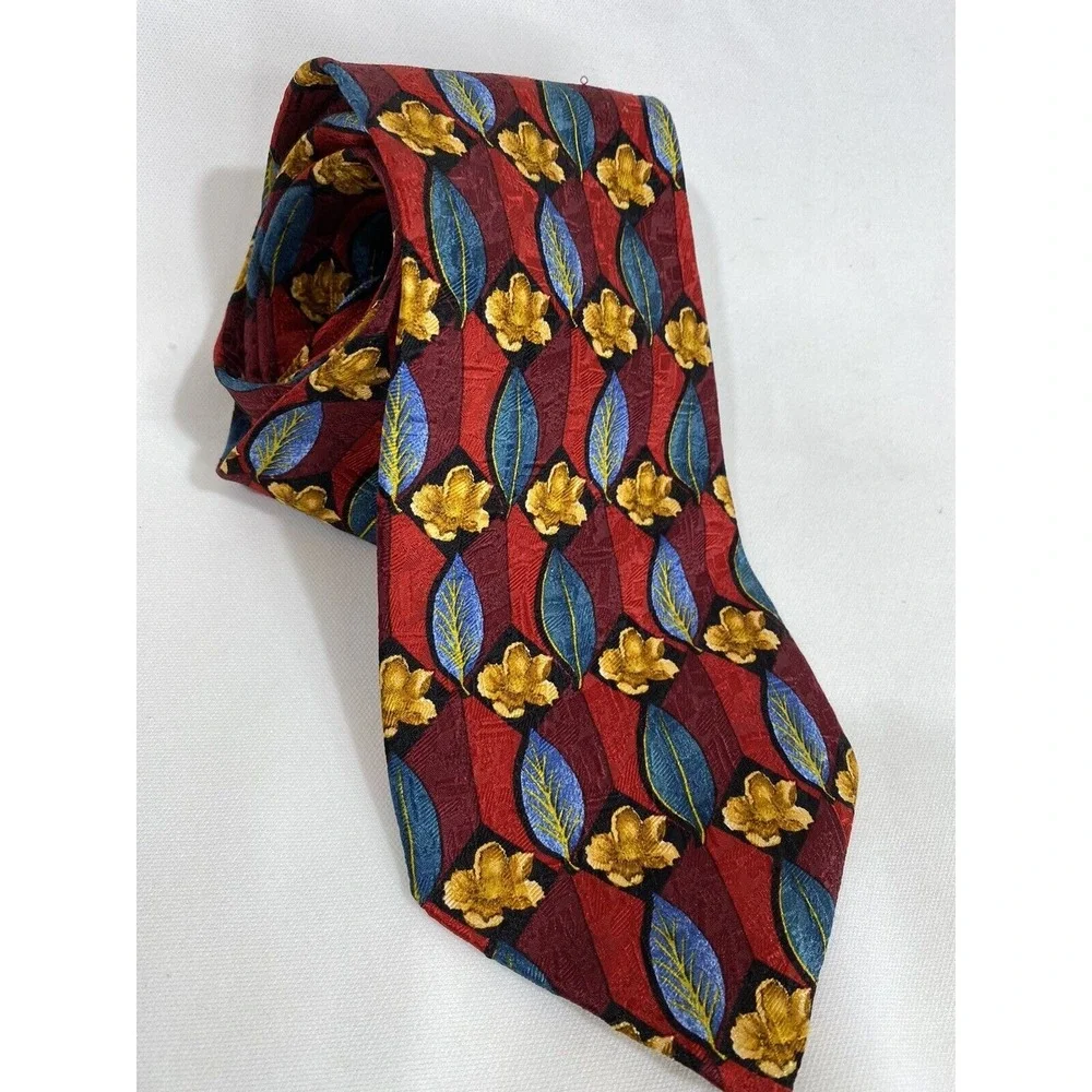 Ermenegildo Zegna Silk Tie Floral Handmade Italy Luxury Old Money Necktie
